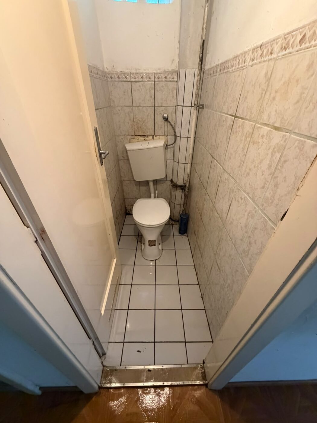 Gereinigtes und desinfiziertes WC nach dem Einsatz
